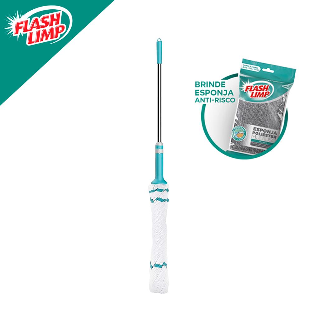 Mop Twist Esfregão Rodo Magico+ Esponja Poliester Multiuso Flash Limp Para Limpeza Domestica em Oferta na Shopee