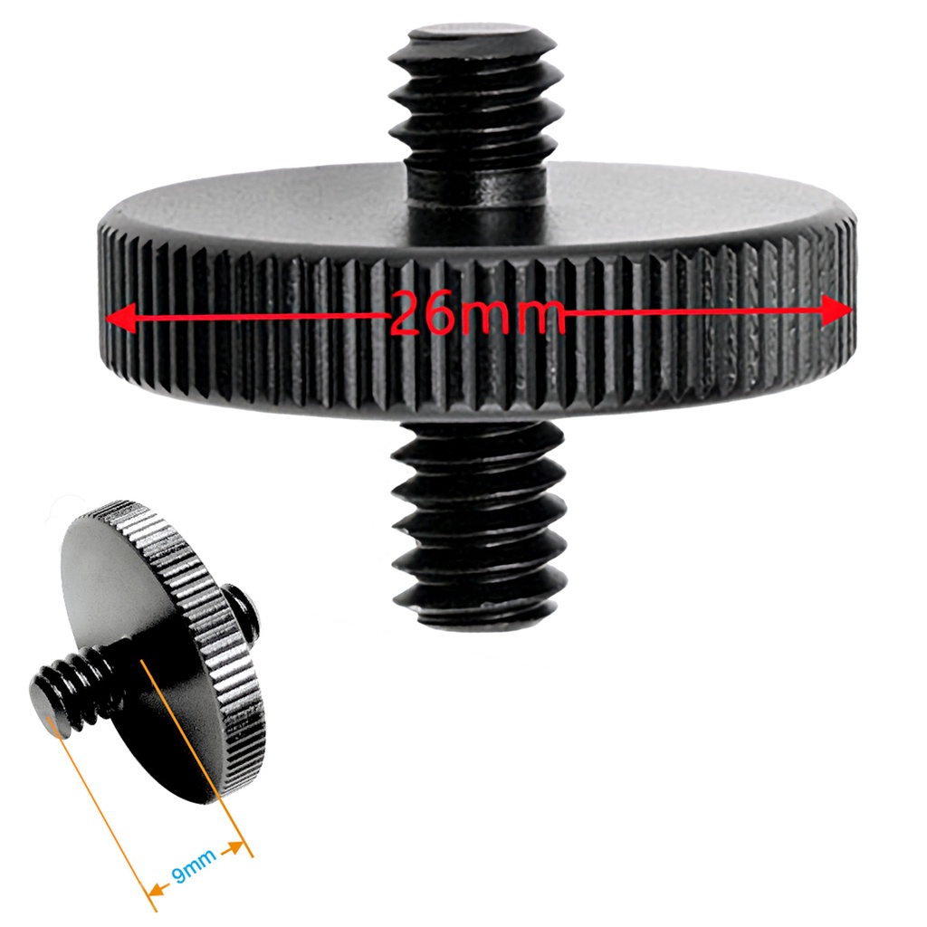 Adaptador Parafuso Disco 1/4 - 1/4 (9) ( Rosca Tripé Câmera )
