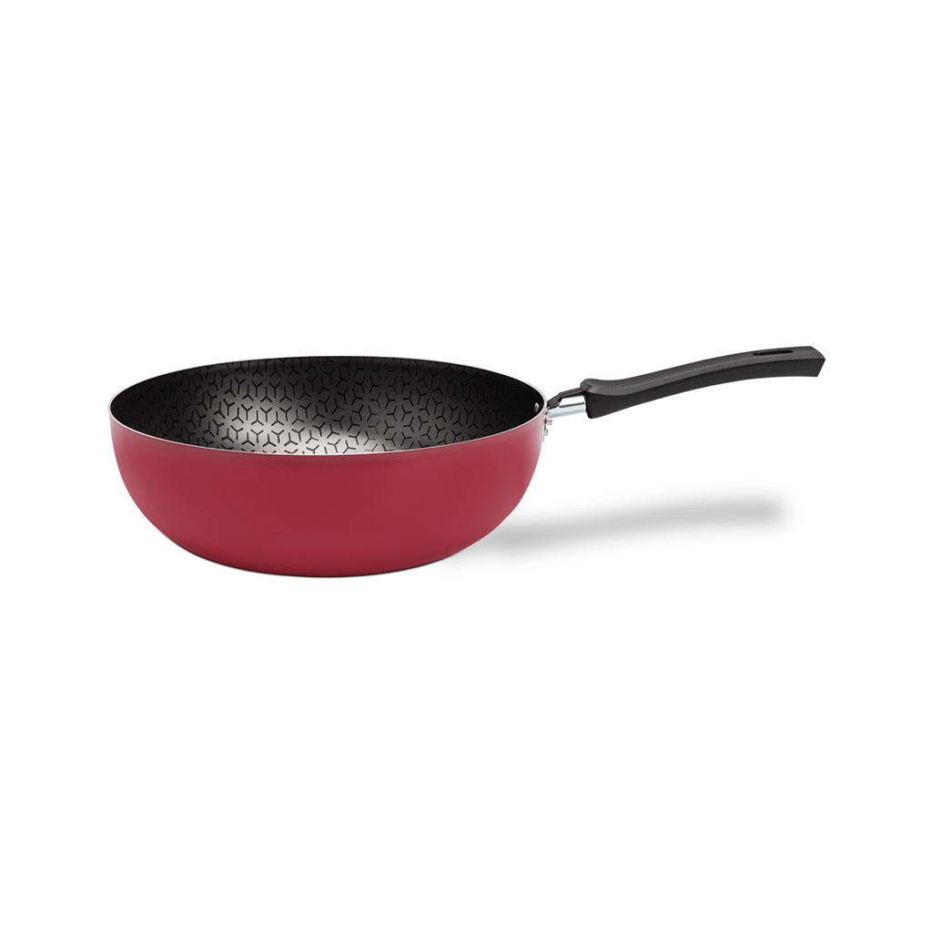 Wok Brinox Pró-flon 4,1 Litros Vermelho Borgonha em Oferta na Shopee