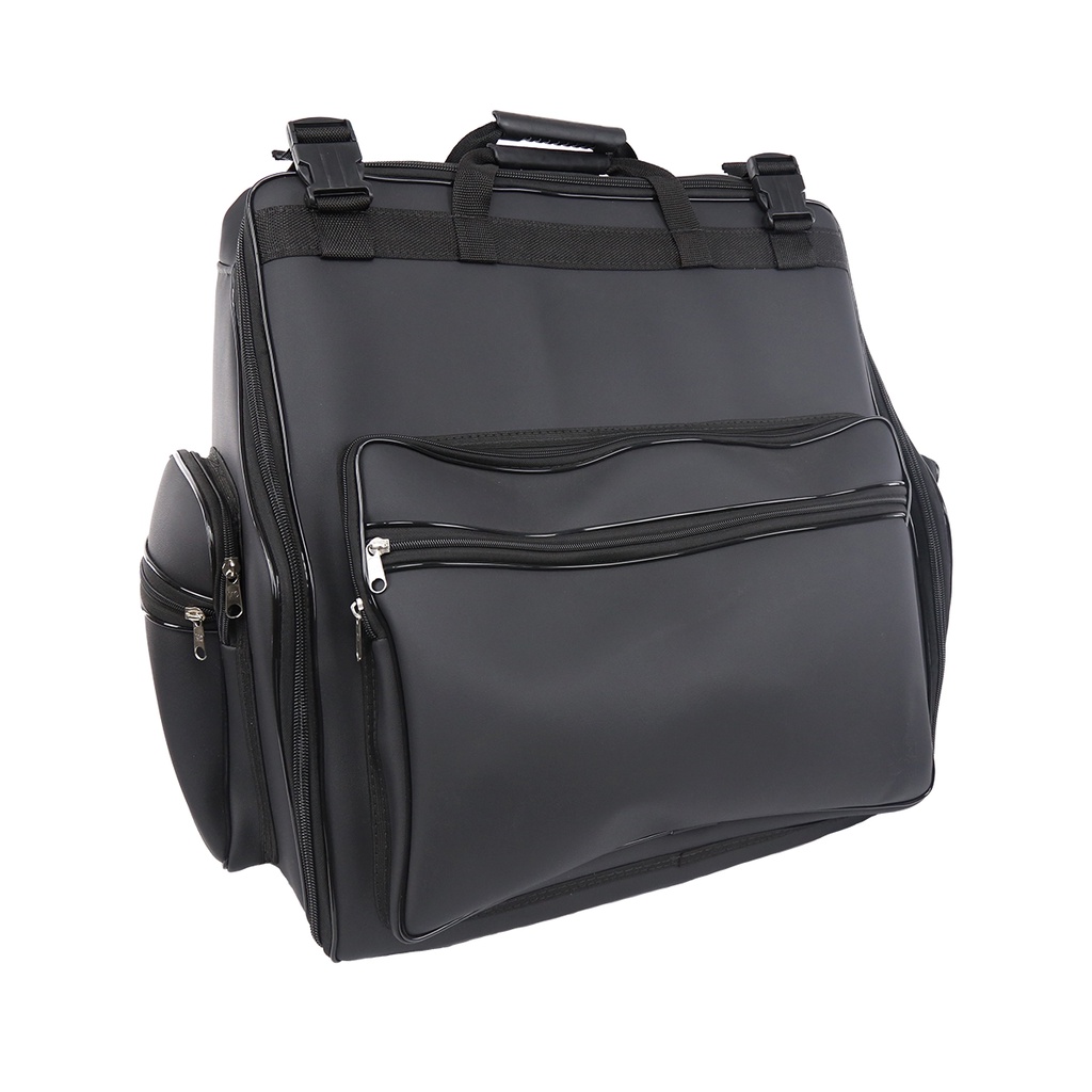 Capa Bag Acordeon, Gaita, Sanfona 120 Baixos Capota Pelúcia Preta