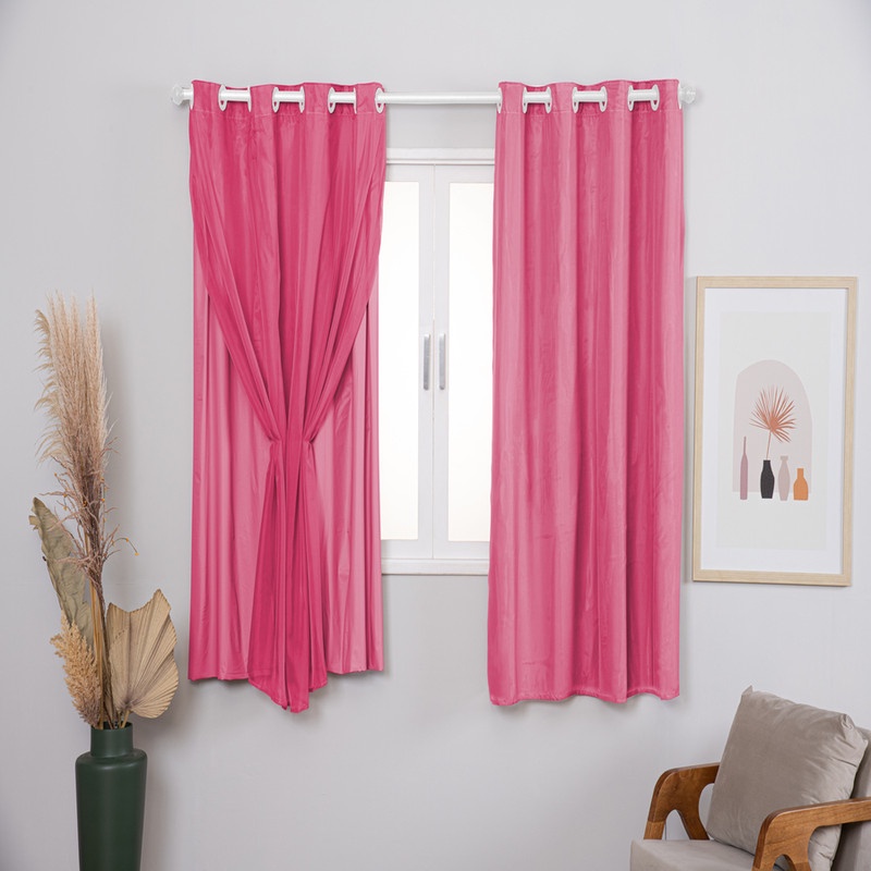 Cortina Blackout Prata Com Voil Liso 2,80 M X 2,80 Metros