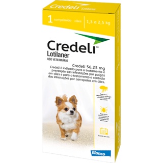 Credeli Elanco 56,25 mg para Cães de 1,3 a 2,5 Kg - 1 Comprimido em Oferta na Shopee