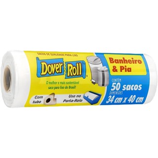 Saco Para Lixo Banheiro e Pia Com Tubete 34x40cm 50un - Dover Roll