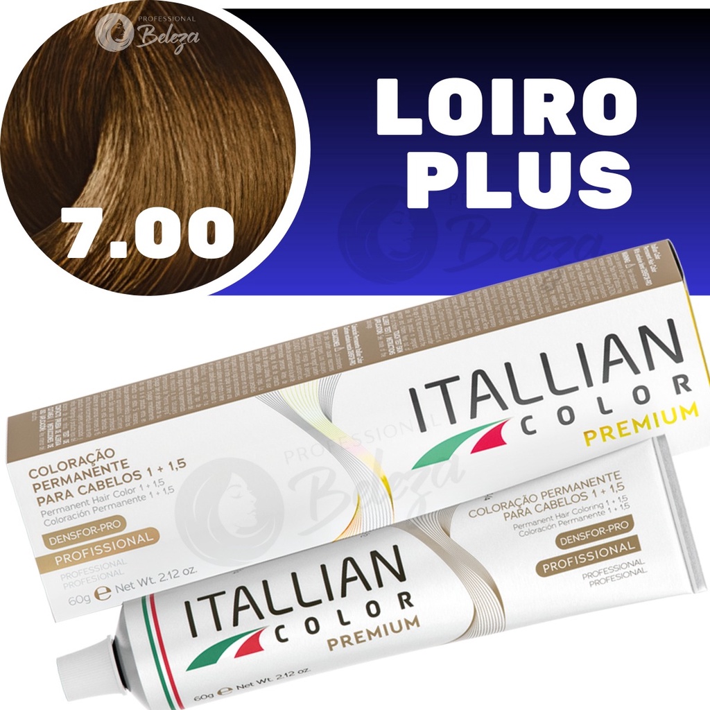Coloração Itallian Color 7.00 Louro Plus Professional 60 G - Beauty