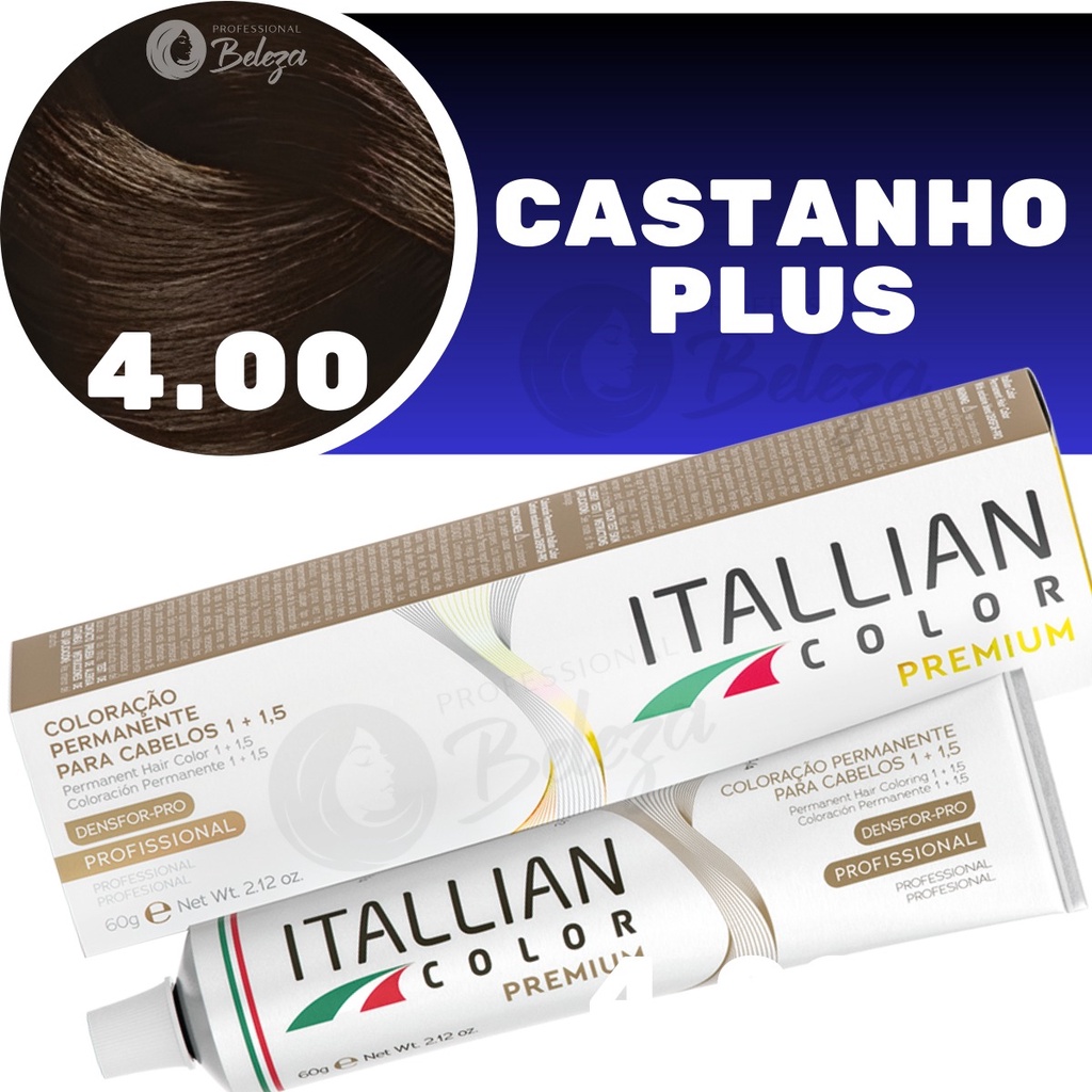Coloração Itallian Color 4.00 Castanho Plus Professional 60g - Beauty