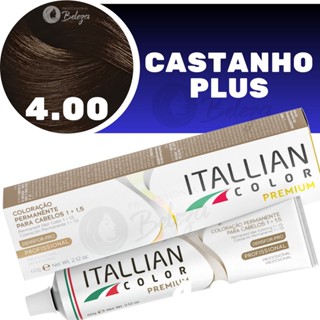 Coloração Itallian Color 4.00 Castanho Plus Professional 60g