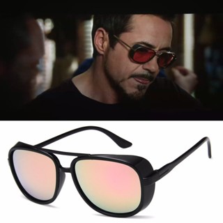 Homens Óculos De Sol UV400 Moda Masculina Homem De Ferro Tony Stark Tons De Plástico Estilo Aviação Fria Dirigir Viagem