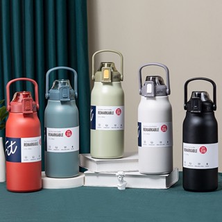 Garrafa Térmica de Viagem Aço Inox 1,0L - 800ML Litros Água Café com Alça Camping Trilha Acampamento