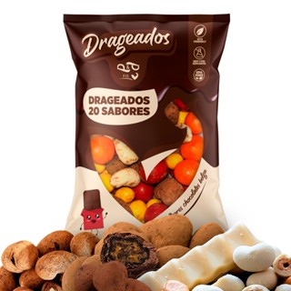 Drageados Chocolate Premium Nuts e Frutas 20 Sabores - P&P