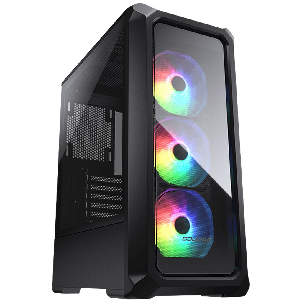 Gabinete Gamer Cougar Archon 2 RGB, Mid Tower, Vidro Temperado, ATX, Preto, Sem Fonte, Com 3 Fans - 385CC50.0003