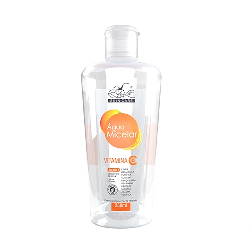 Água Micelar com Vitamina C 250ml BELKIT | Hidrata, protege, regenera e limpa. Com Vitamina C