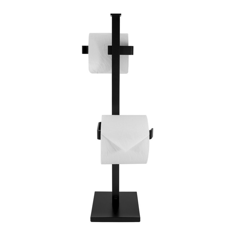 Papeleira de Chao Aluminium Black Com Reserva Luxban 953