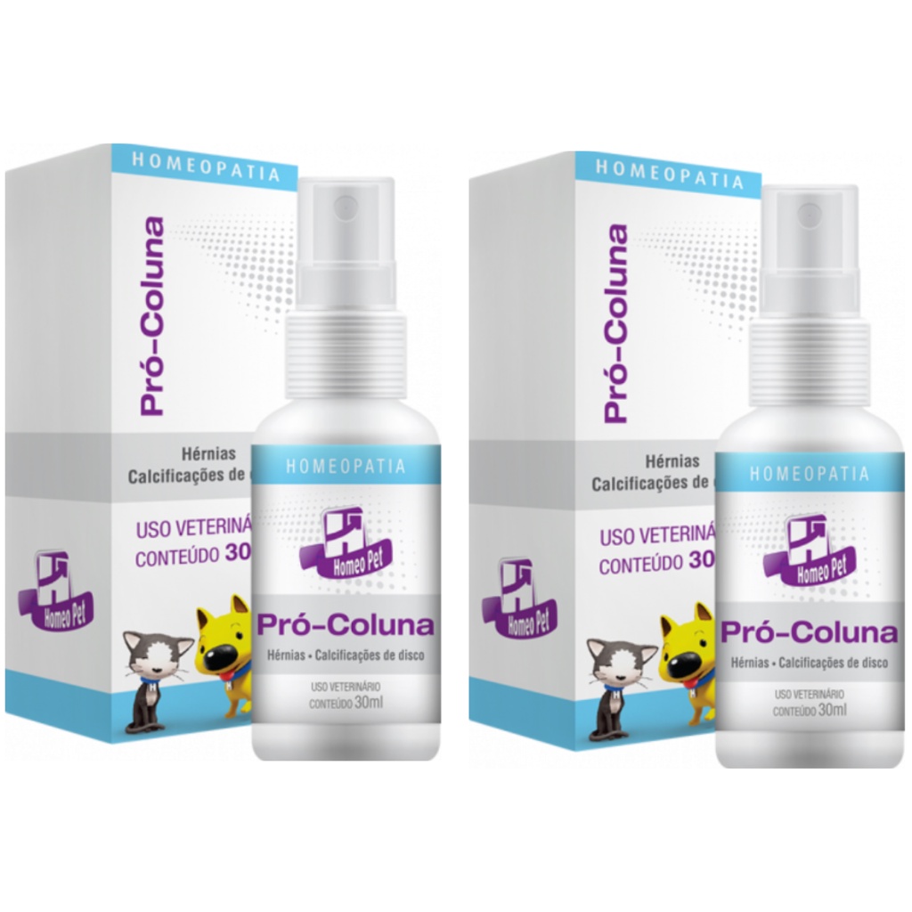02 Pró-coluna 30ml Problemas Na Coluna Cães E Gatos em Oferta na Shopee
