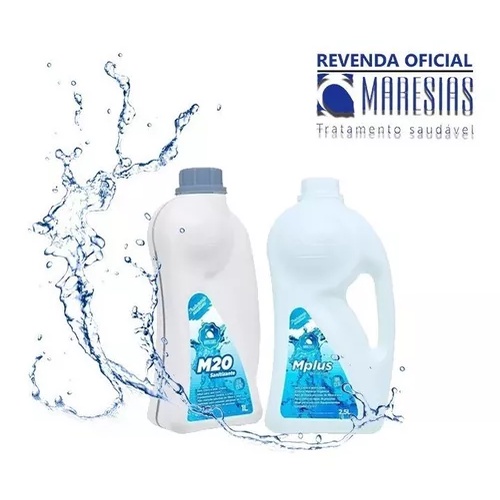 LIMPEZA DE PISCINA SEM CLORO- MPLUS OXIDANTE 2,5 E M20 SANITIZANTE 1 LITROS- MARESIAS — imagem 2 de 2