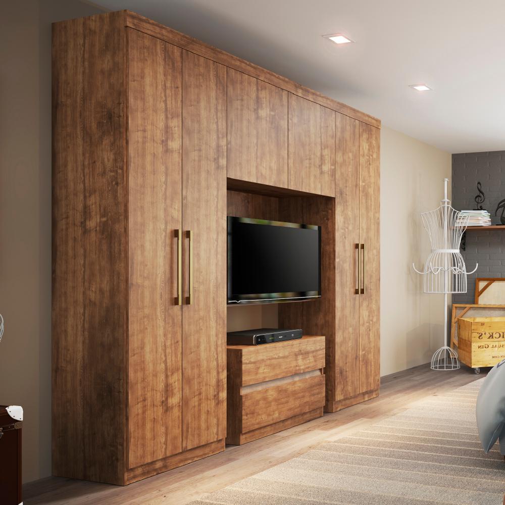 Guarda Roupa Casal 6 Portas 2 Gavetas Porto Native Carraro - Home & Living