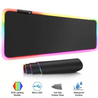 Mouse Pad B-max Bm791 Gamer Com 13 Cores Rgb Usb Macio Iluminado led Rgb Grande 80X30CM