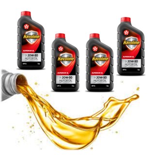 Kit Troca Oleo Lubrificante 4 Litros de Motor para CARROS 20W50 Havoline Mineral API SL