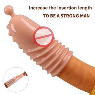 4 Tipos De Preservativos Reutilizáveis Mangas De Extensão Do Pênis Masculino Com Anel De Esperma Cobertura Dildo De Galo Brinquedos Sexuais Adultos Para Homens Atraso De Ejacul