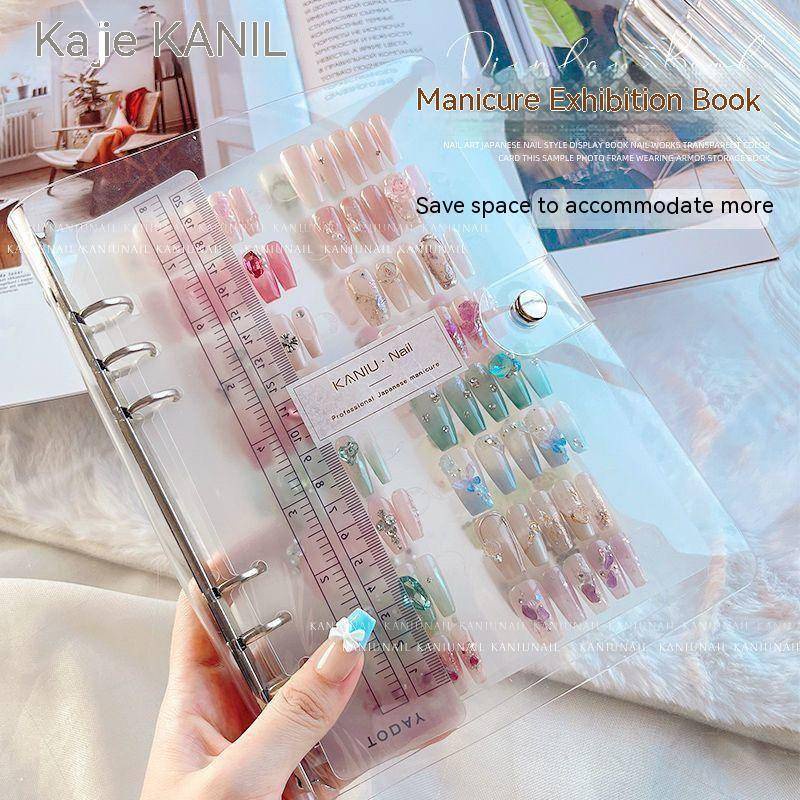 Ready Stock Free Shipping Free Shipping Manicure Tábua de Punção Livro de Armazenamento Transparente Expositor de Loja Fosco Acrílico Multifuncional Folha Solta Ferramenta Organizadora de Tábua Portátil