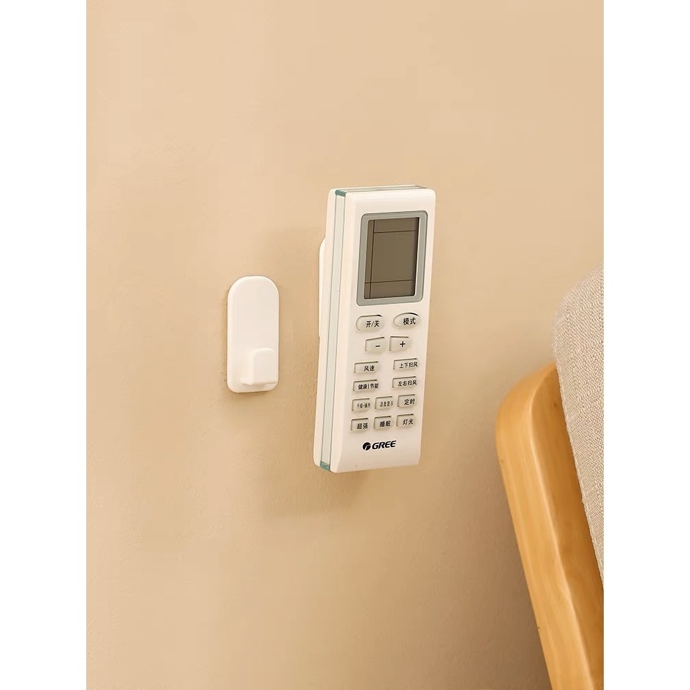 Gancho Conjunto Plástico Gancho Pegajoso Ar Condicionado Tv Controle Remoto Chave De Armazenamento/Suporte Adesivo Para Controle Remoto/ar-condicionado 2pares