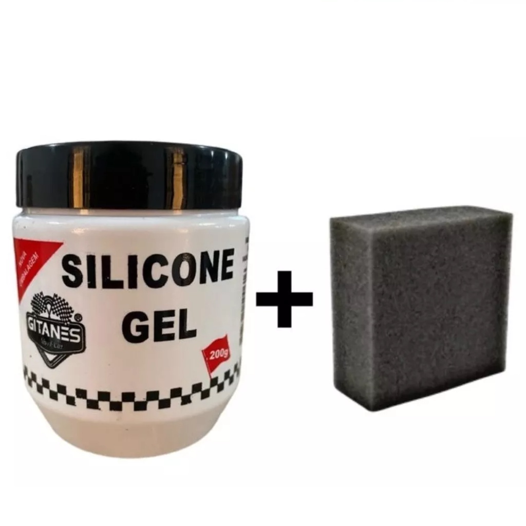 Silicone Em Gel Automotivo Carro Moto 200g Gitanes + Esponja