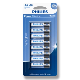 Pilha Alcalina AA Philips Bateria 2A Pequena 16 unidades em Oferta na Shopee