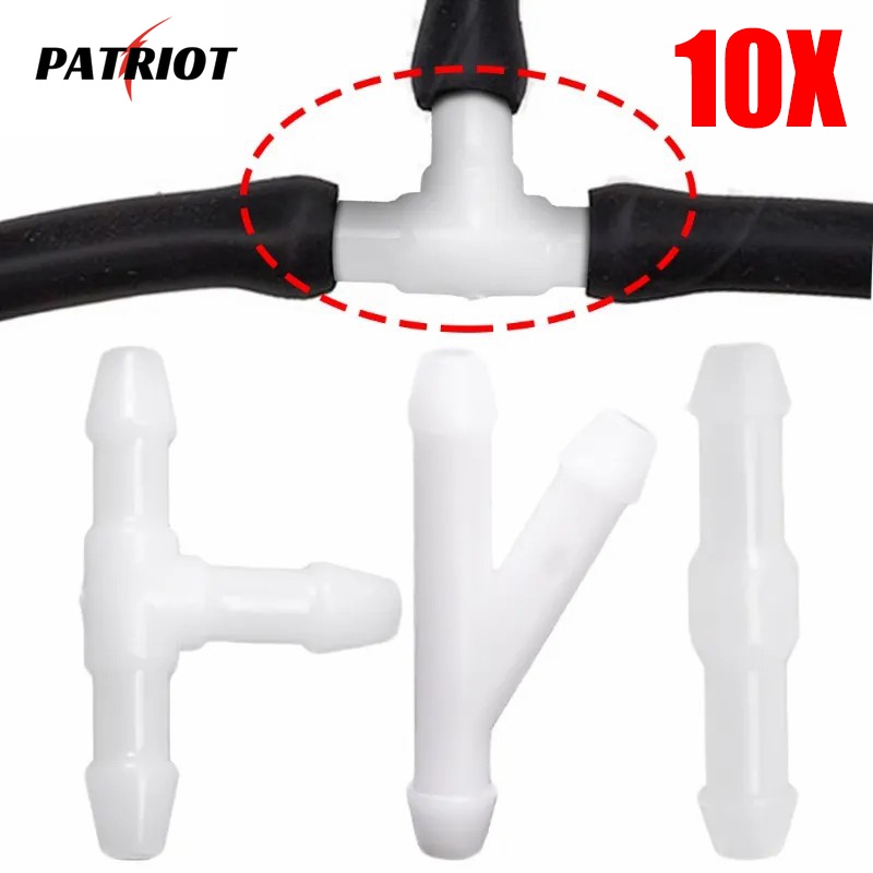 10pcs Universal T/Y/I Tipo Adaptador De Tubo/Kit De Conexão De Mangueira Do Pulverizador De Capô/Jato Limpador De Pára-Brisas Dianteiro Carro/Acessórios De Reparo Automotivo