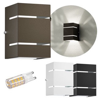 Kit 3 Arandela Katarina 2 Friso Externo + 3 Leds G9 5w