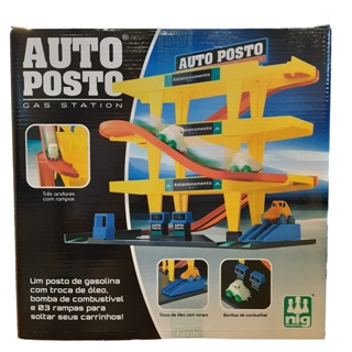 Auto Posto 2 Carrinhos e 3 Andares Com Rampa 0300 - Nig em Oferta na Shopee