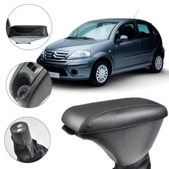 Apoio De Braço Encosto C3 G1 2003/2011 Couro Preto
