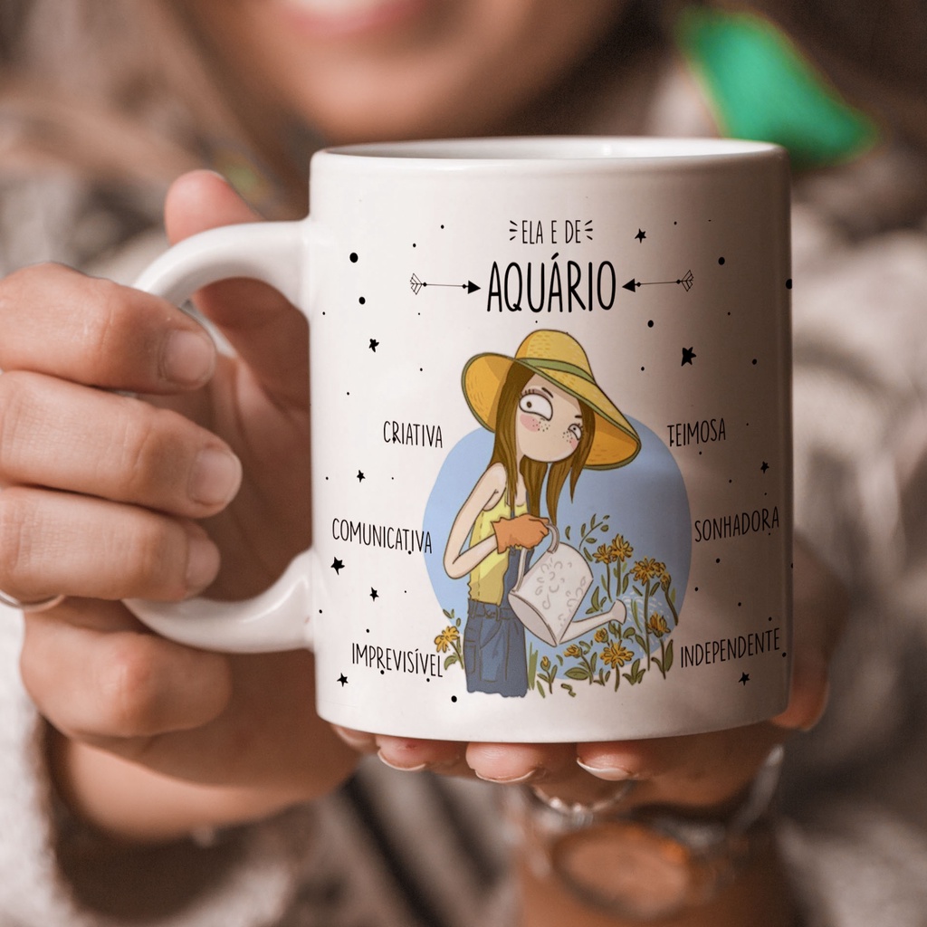 Imagem Caneca Signos do Zodíaco com as Qualidades de cada um - Com seu nome