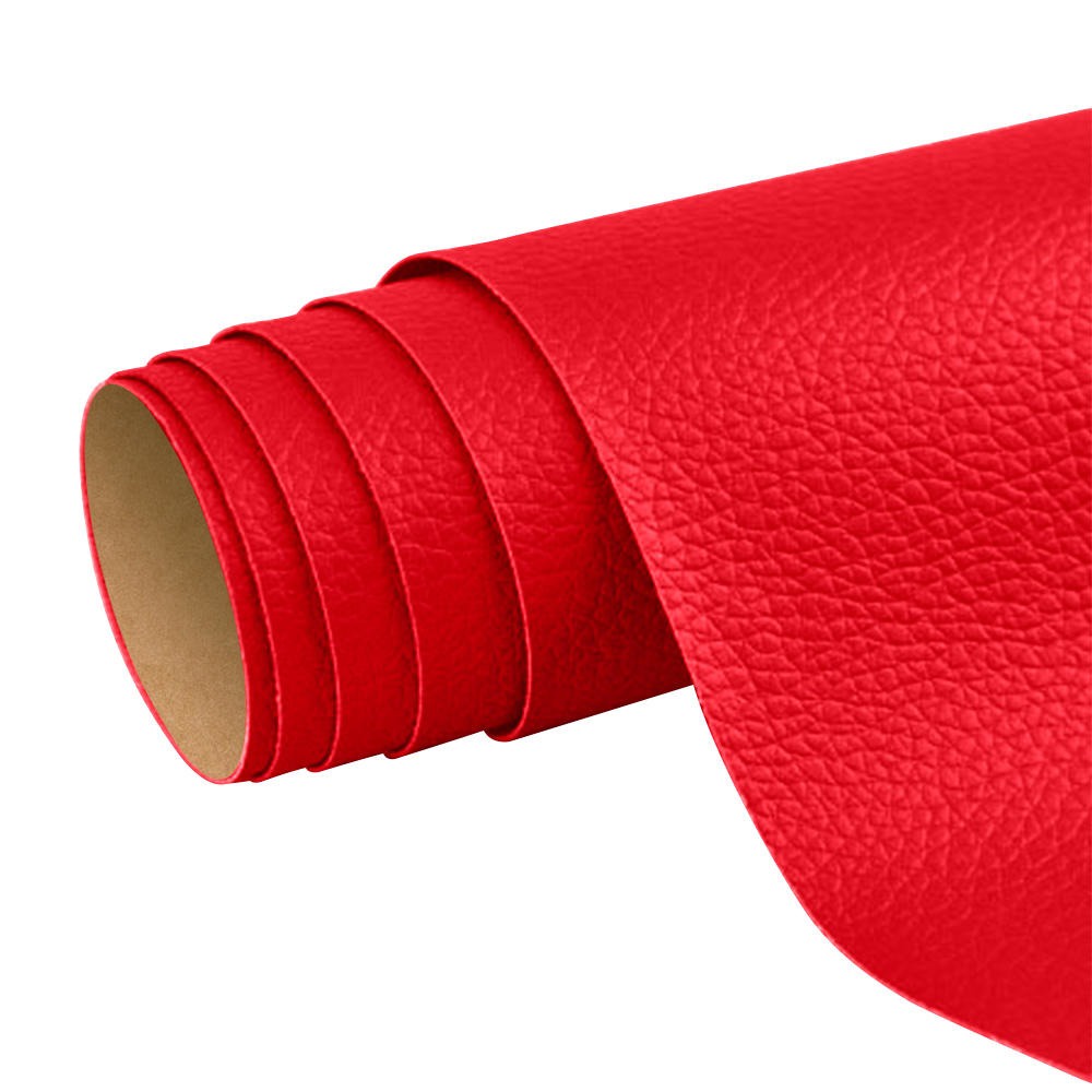 Adesivo Revestimento Couro Sintetico Vermelho 50x137cm