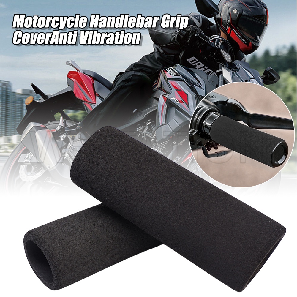 1 Par De Motocicletas Punhos De Motos Capas De Esponja/Capa De Espuma De Conforto De Tamanho Padrão Universal/Acessórios Anti-Vibração Sem Deslizamento em Oferta na Shopee