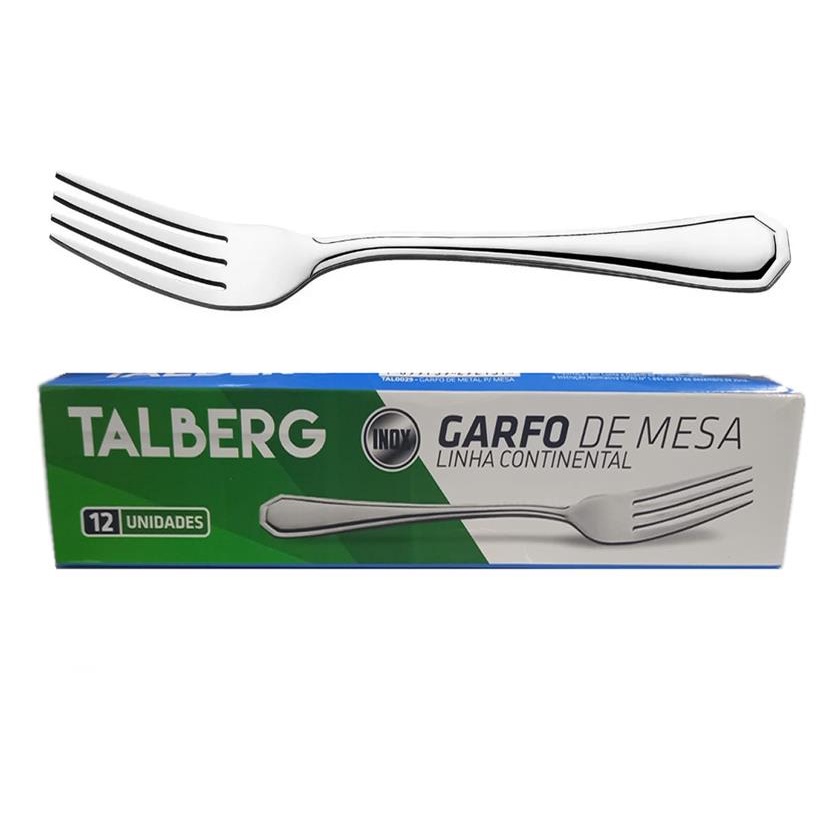 Conjunto De Garfos De Mesa Inox de 12pcs Linha Continental