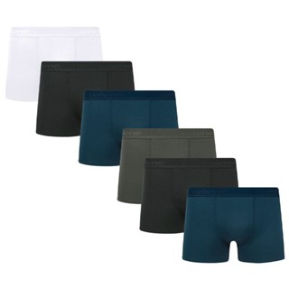 Kit com 6 Cuecas Boxer Modal Elastico Selene