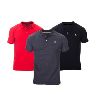 Kit 3 Camisa Gola Polo Masculina de Algodão Polo CLUB BR