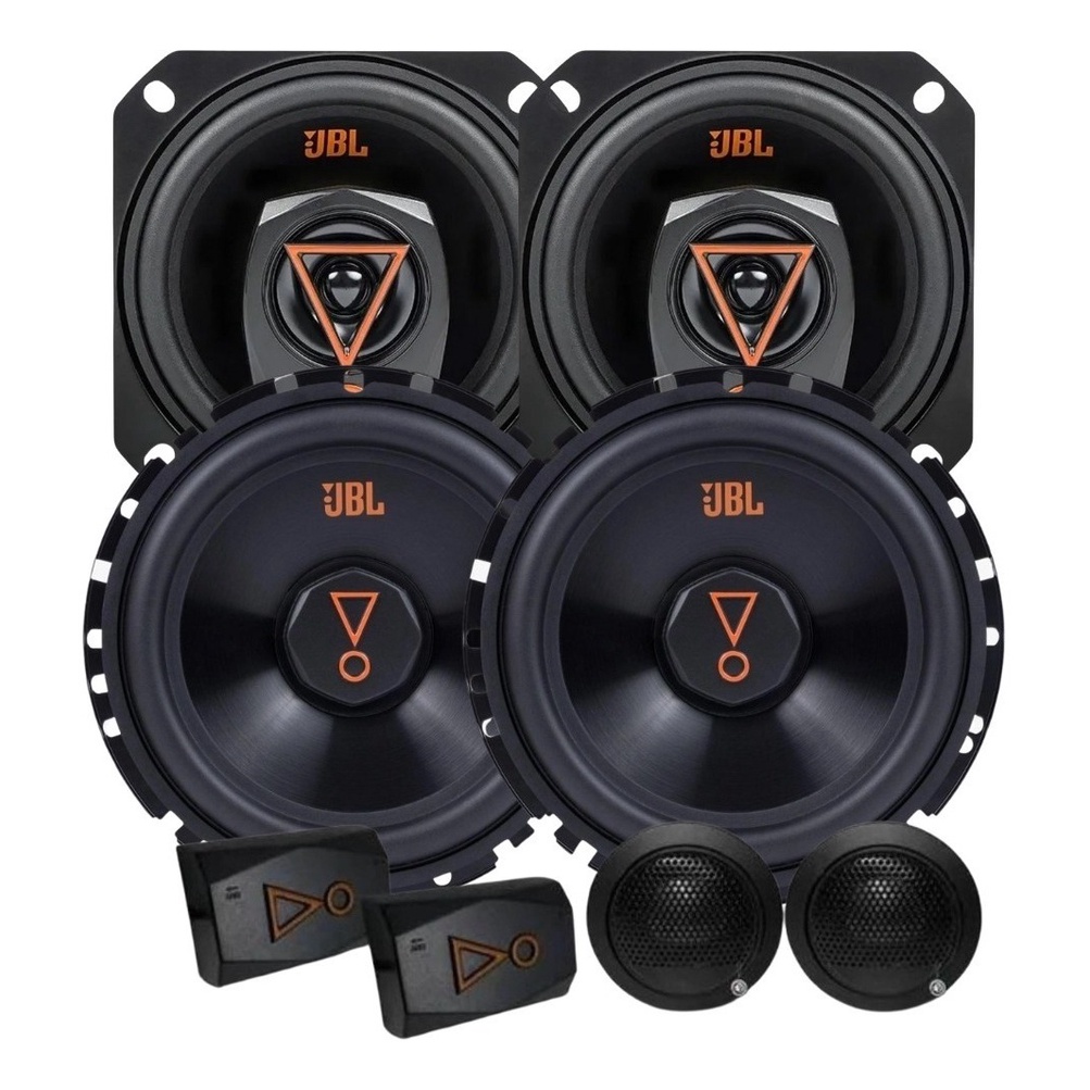 Kit 2 Vias 6  JBL 62VMS80 160W + Par Alto Falantes 4  Triaxiais JBL 4TRMS80 160W em Oferta na Shopee