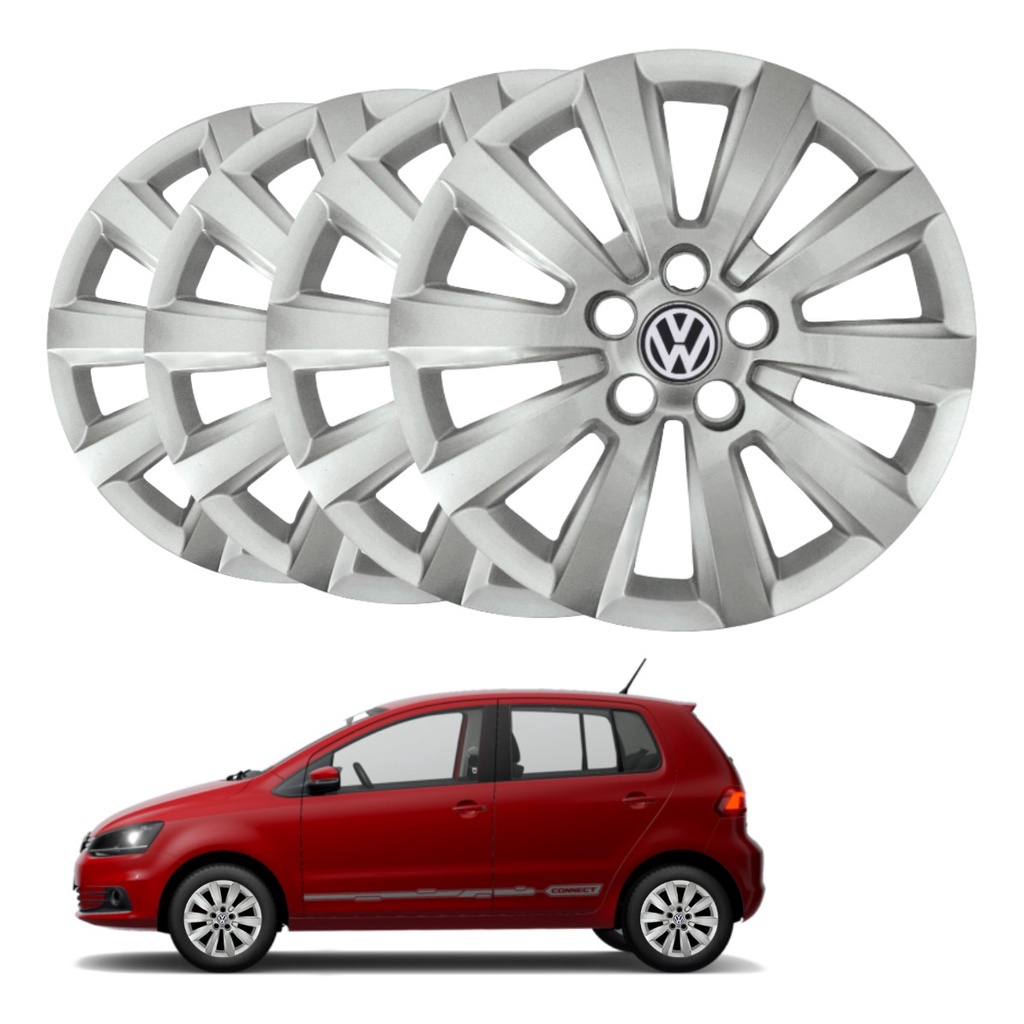 Jogo Calota Aro 15 Vw Fox Spacefox Polo Todos Os Anos 4 Peças Grid
