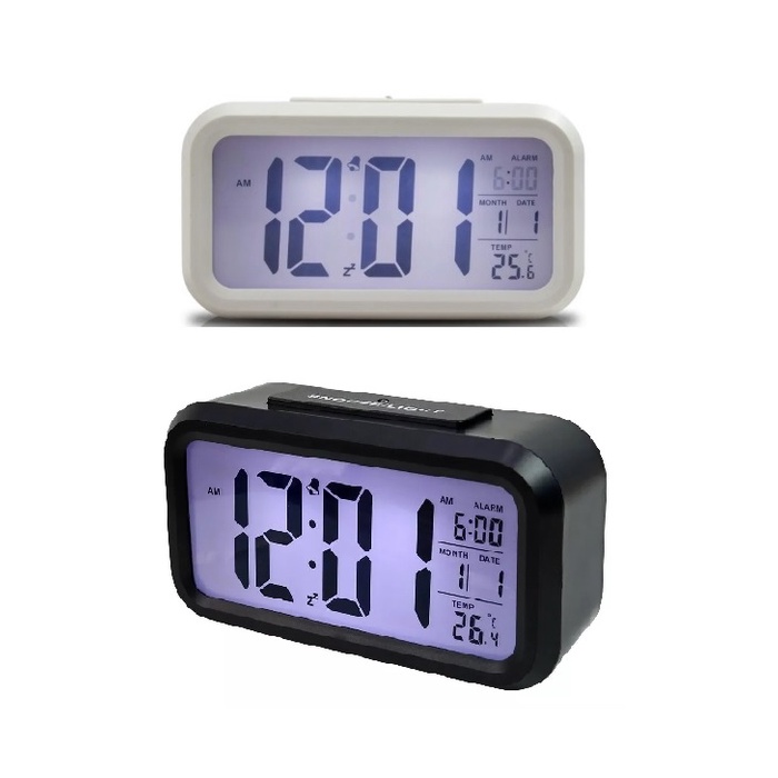 Relógio Digital Calendário Despertador Cabeceira e Mesa Sensor de Temperatura