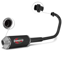 Escapamento Gemoto Racing 3 Trioval [Curva Preta] Titan 150 Ks/Es 2004/08
