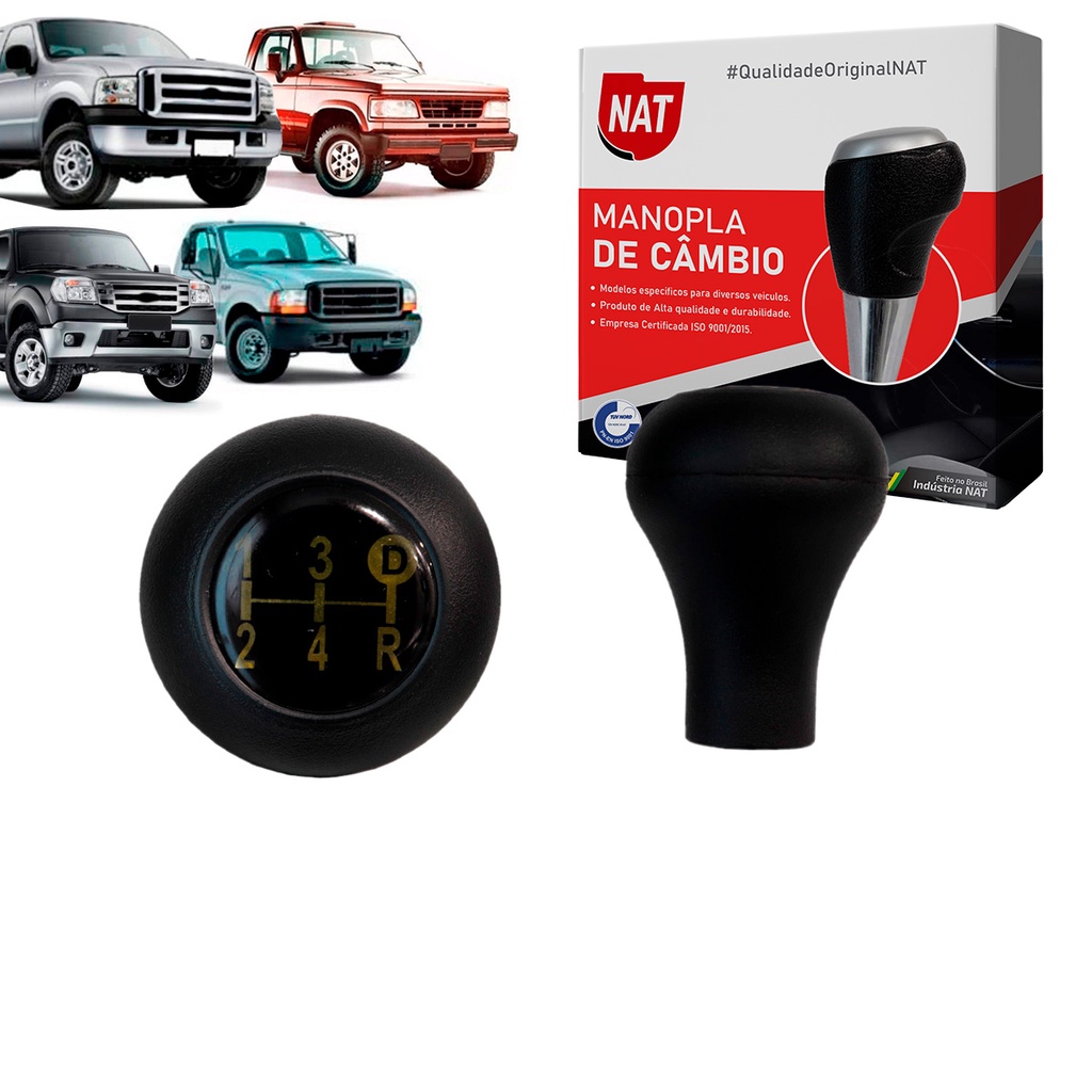 Manopla de Câmbio Pick-Up F250 1999 Até 2011 F350 2000 Até 2016 Ranger 1994 Até 2012 D-20 Turbo P/ Alavanca C/ 15mm em Oferta na Shopee
