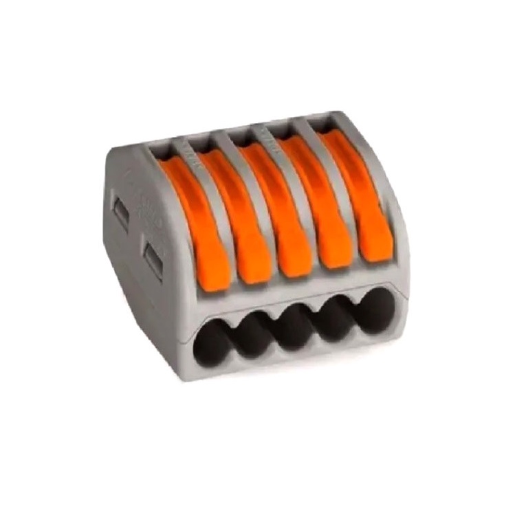 10 Peças Emenda Elétrica Conector Tipo Borne 5 Fios