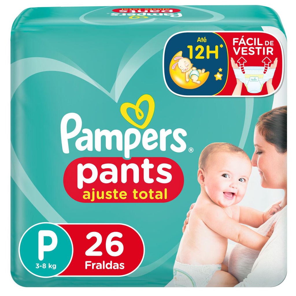 Fralda Pampers Pants Ajuste Total Max P 26 Unidades em Oferta na Shopee