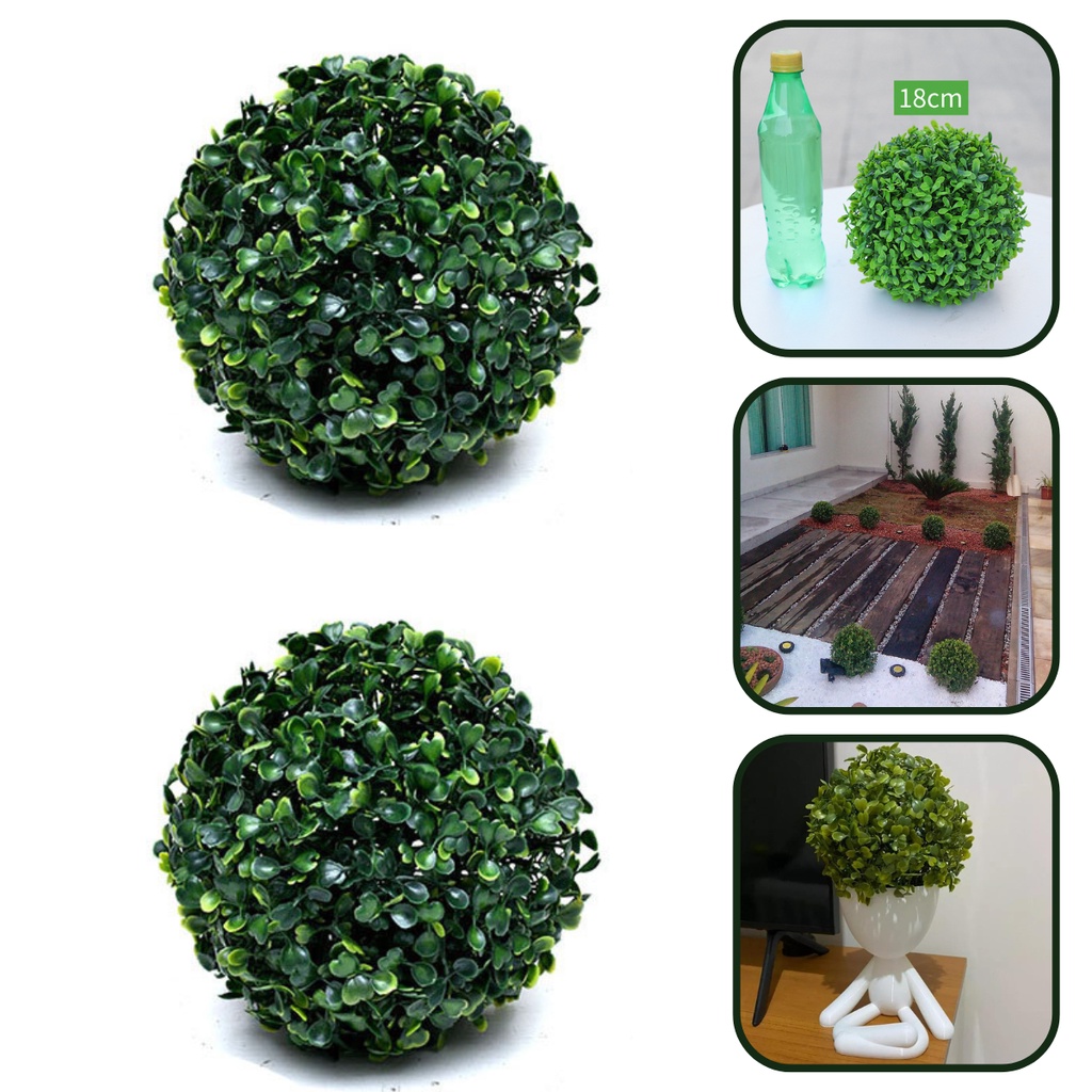 Kit 2 Unidades Buchinhos 18CM Grama Artificial Decoração em Oferta na Shopee