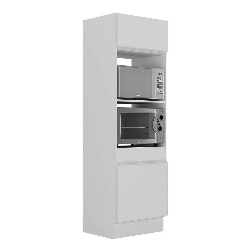 Paneleiro com Rodapé 2 Portas para Forno e Microondas Veneza Multimóveis MP2116.891 Branco em Oferta na Shopee