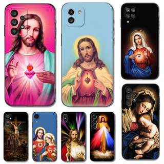 Capa Para Samsung Galaxy A22 4G 5G A22S A42 5G A12 A10 Do Telefone Traseiro Silicone Macio Verso Bíblico tpu Preto Jesus Cristo aa