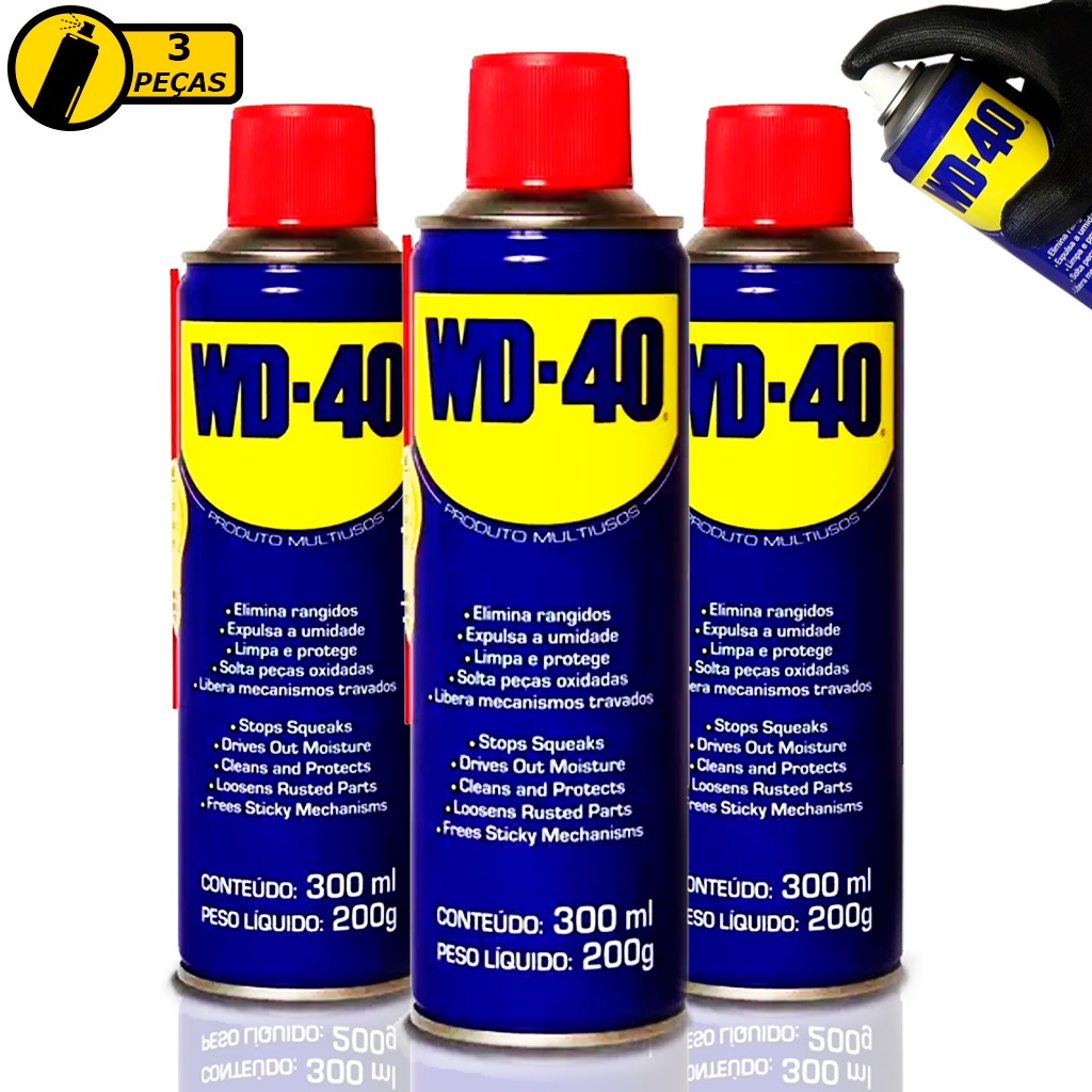 Óleo Wd40 Multiusos Desengripante Lubrifica 300ml - Kit 3