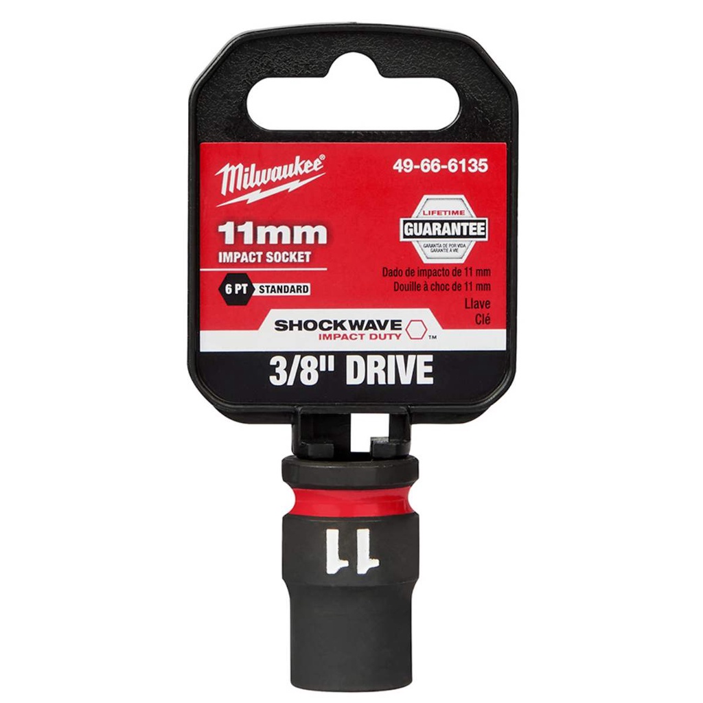 Soquete Impacto B 3/8" X 11mm X 34mm 49-66-6135 Milwaukee