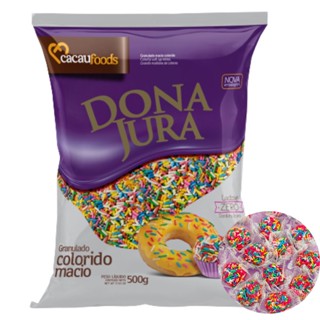 Granulado Chocolate Macio Colorido 500g - Cacau Foods