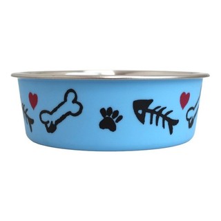 Comedouro Inox Emborrachado P/Cães E Gatos M Germanhart em Oferta na Shopee